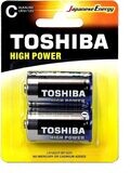 TOSHIBA Long-lasting Vibration resistance High Power Alkaline Size C Pack of 2