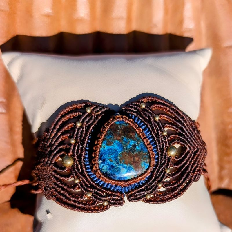 Azurite Adjustable Cuff Bracelet