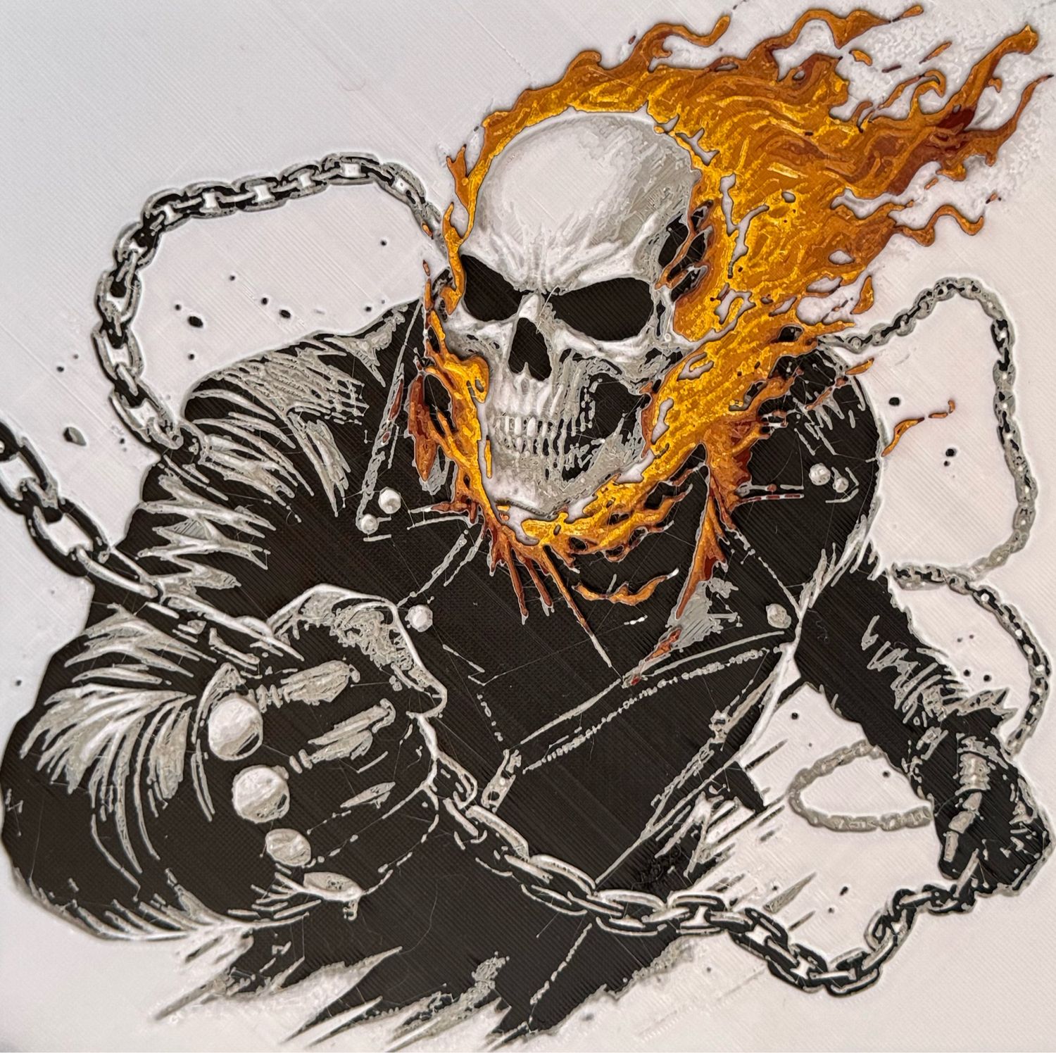 Ghost Rider 3dPrinted FanArt Tile