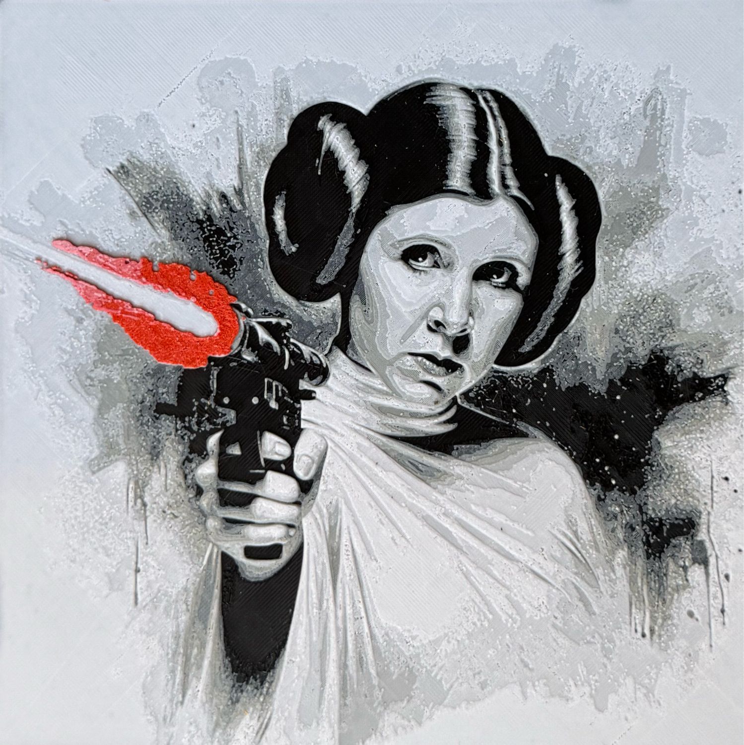 Leia 3dPrinted FanArt Tile