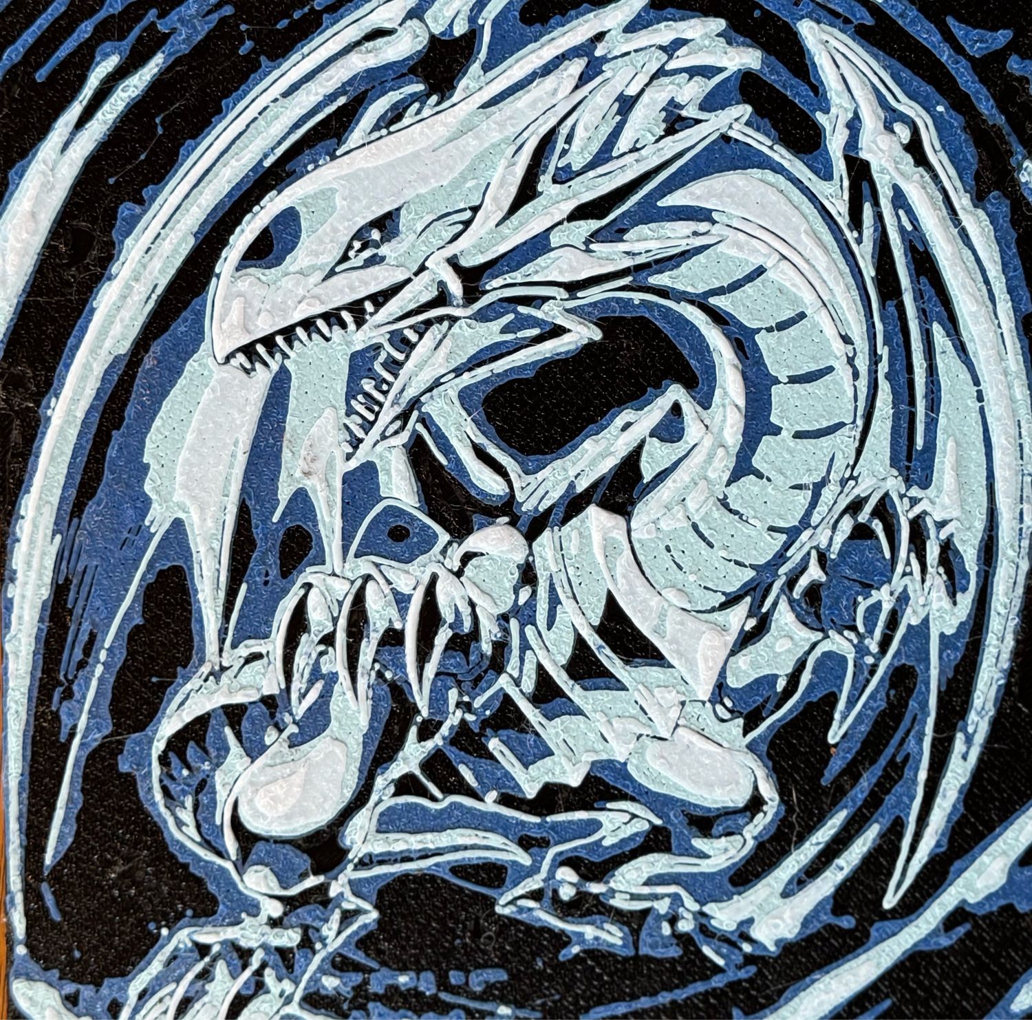 Blue Eyes White Dragon 3dPrinted FanArt Tile