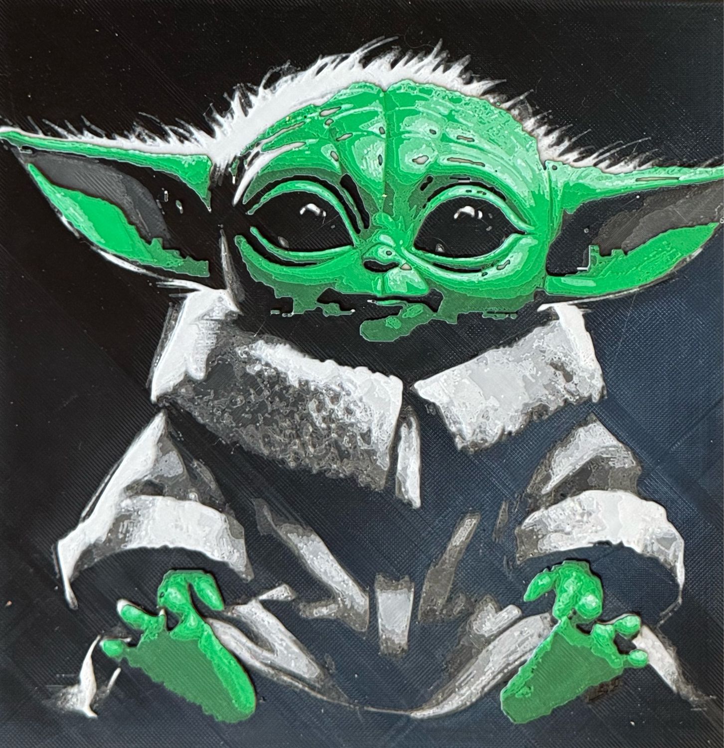 Grogu 3dPrinted FanArt Tile