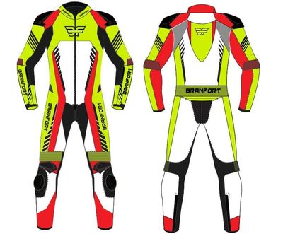 Tuta da moto in pelle  con design personalizzato