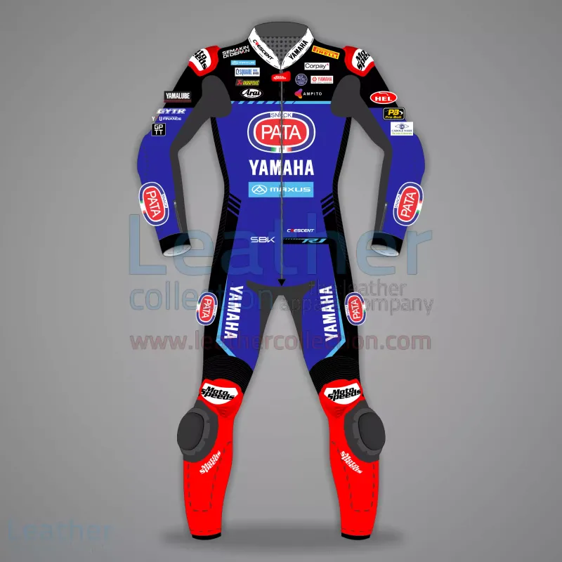 Leather Yamaha Motorcycle Suit with Custom Design