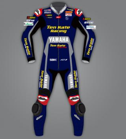 Leather Yamaha Motorcycle Suit with Custom Design