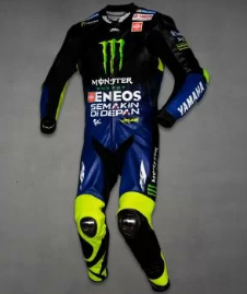 Leather Yamaha Motorcycle Suit with Custom Design
