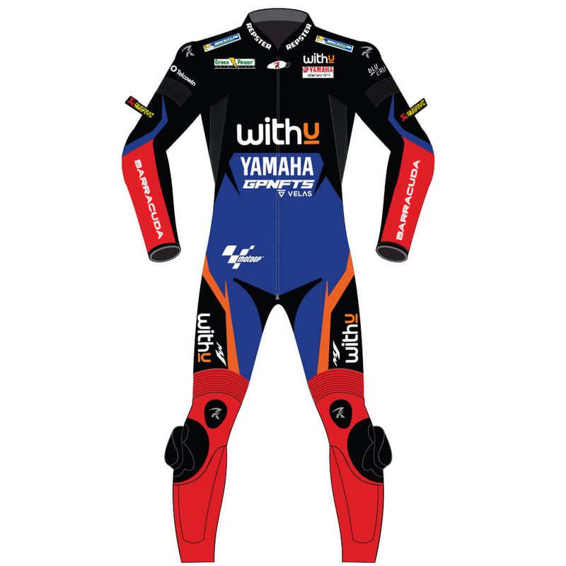 Leather Yamaha Motorcycle Suit with Custom Design