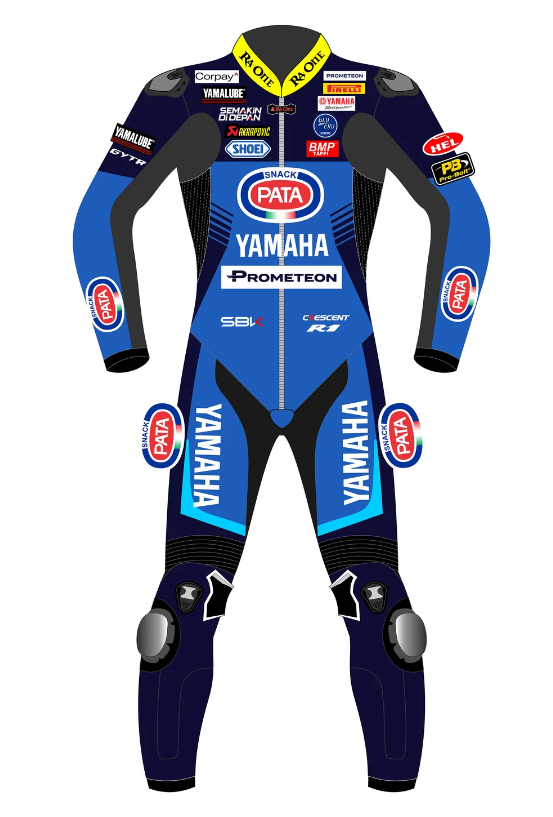 Leather Yamaha Motorcycle Suit with Custom Design