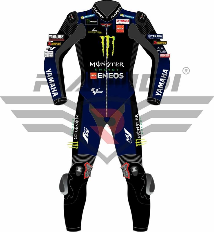Leather Yamaha Motorcycle Suit with Custom Design