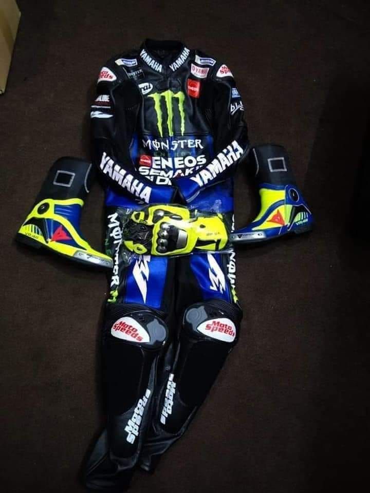 Leather Yamaha Motorcycle Suit with Custom Design