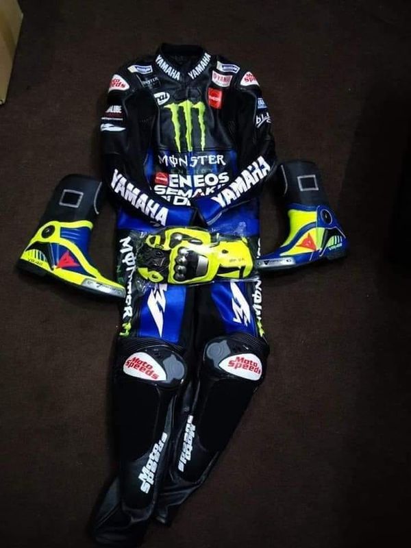 Leather Yamaha Motorcycle Suit with Custom Design