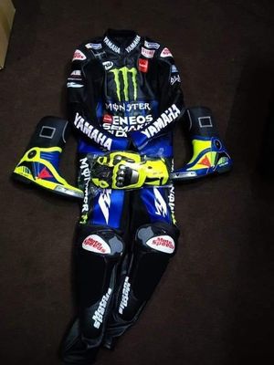 Leather Yamaha Motorcycle Suit with Custom Design