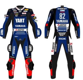 Leather Yamaha Motorcycle Suit with Custom Design