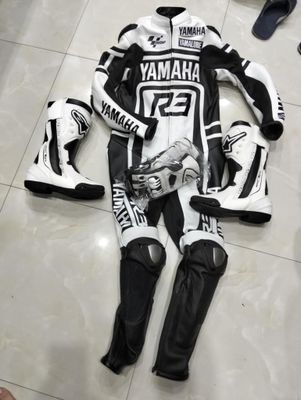 Leather Yamaha Motorcycle Suit with Custom Design