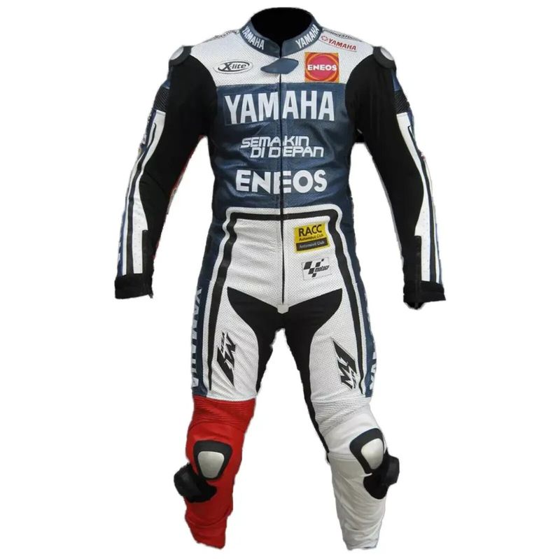 Leather Yamaha Motorcycle Suit with Custom Design