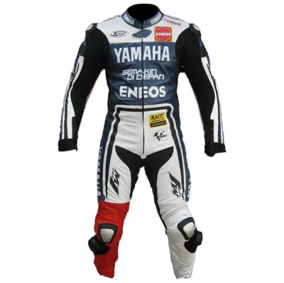 Leather Yamaha Motorcycle Suit with Custom Design