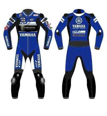 Leather Yamaha Motorcycle Suit with Custom Design