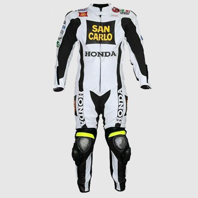 Leather Honda Motorcycle Suit with Custom Design