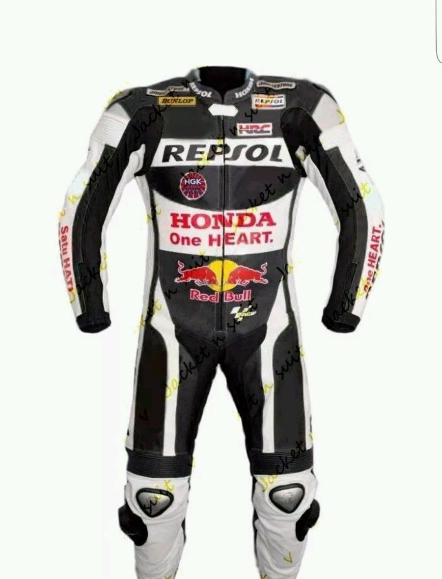 Leather Honda Motorcycle Suit with Custom Design
