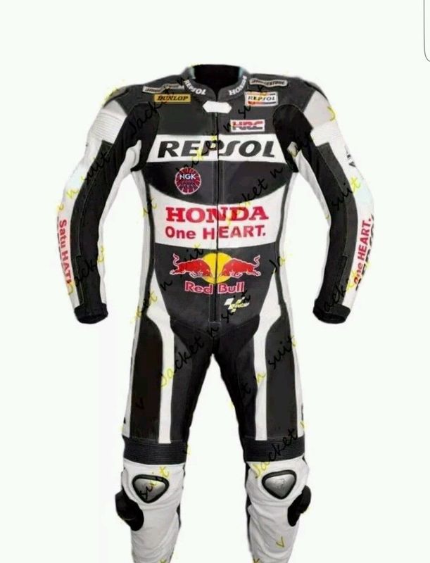 Leather Honda Motorcycle Suit with Custom Design