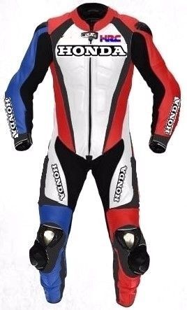 Leather Honda Motorcycle Suit with Custom Design