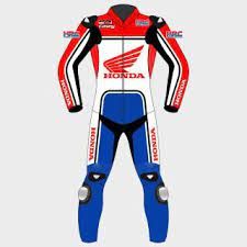 Leather Honda Motorcycle Suit with Custom Design