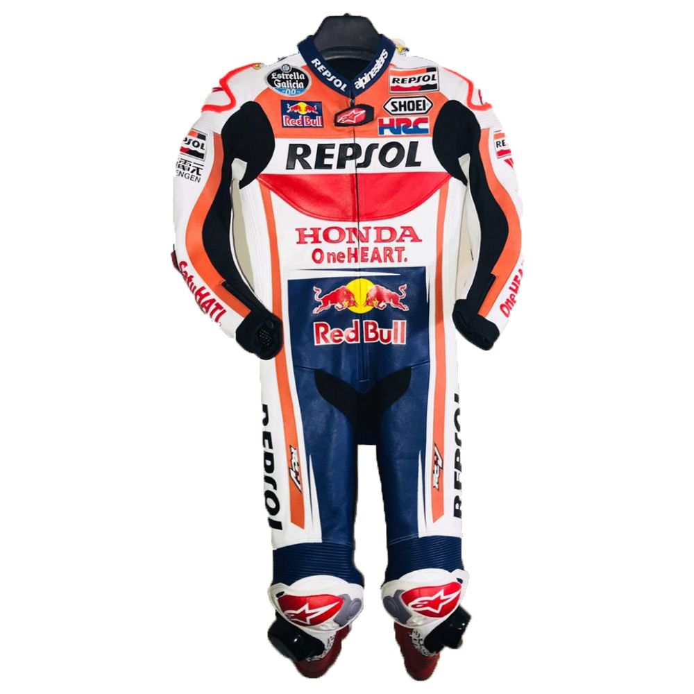 Leather Honda Motorcycle Suit with Custom Design