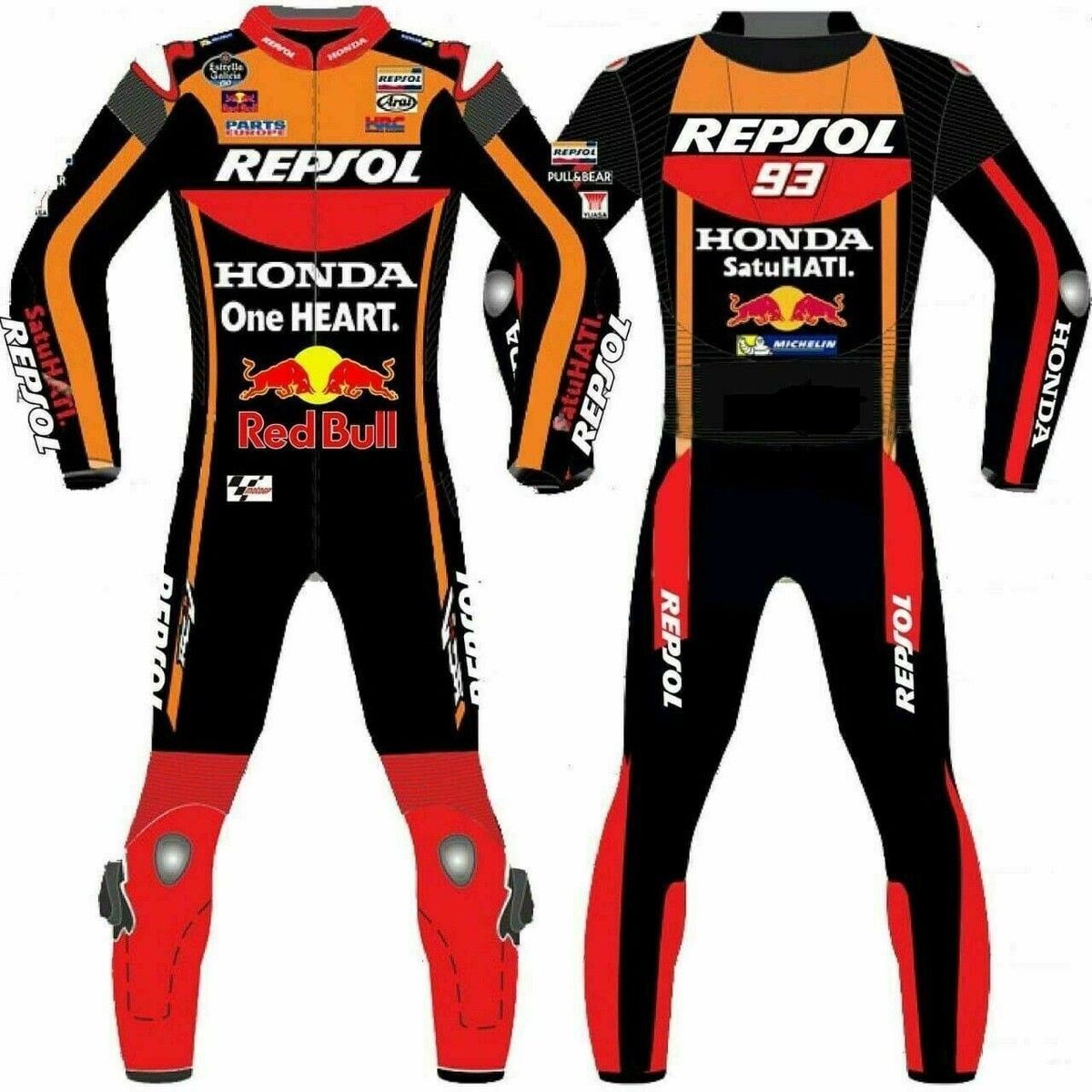 Leather Honda Motorcycle Suit with Custom Design