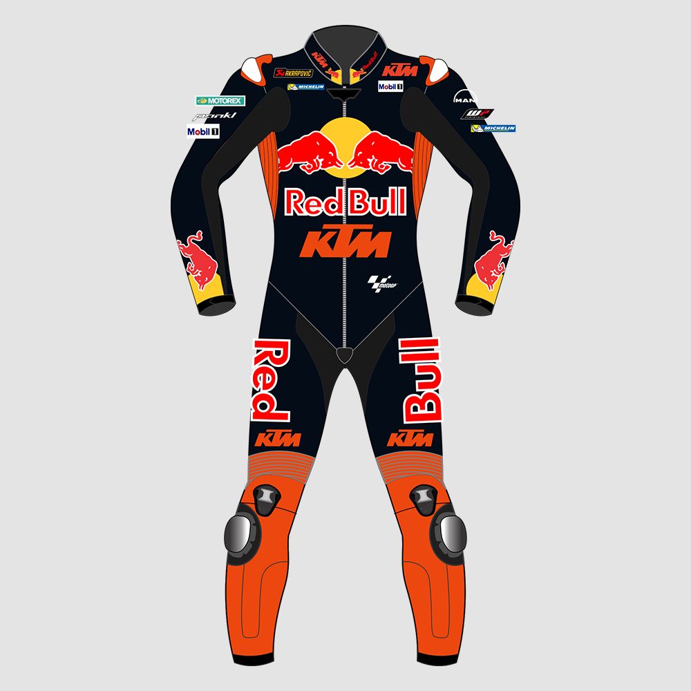Leather MotoGP KTM Suit with CE AAA-approved Protection