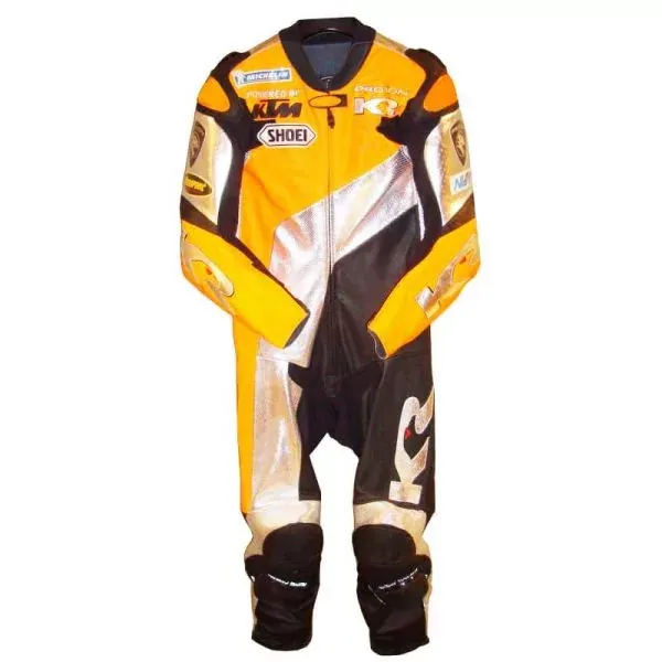 Leather MotoGP KTM Suit with CE AAA-approved Protection