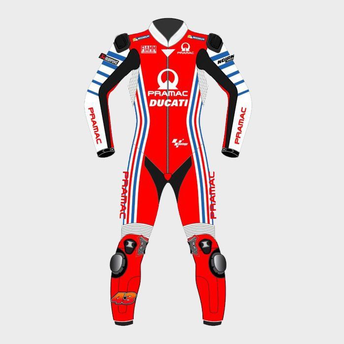 Leather MotoGP Ducati Suit with CE AAA-approved Protection