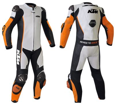 Leather MotoGP KTM Suit with CE AAA-approved Protection