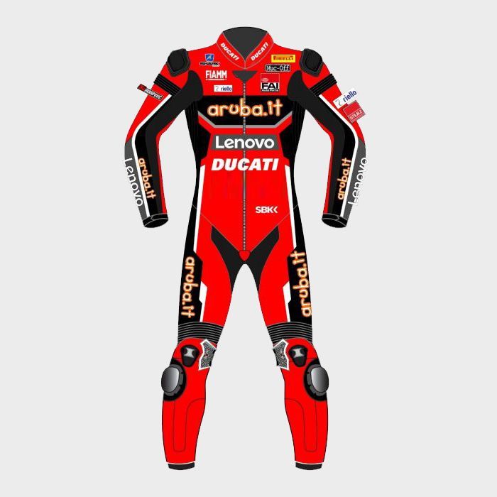 Leather MotoGP Ducati Suit with CE AAA-approved Protection