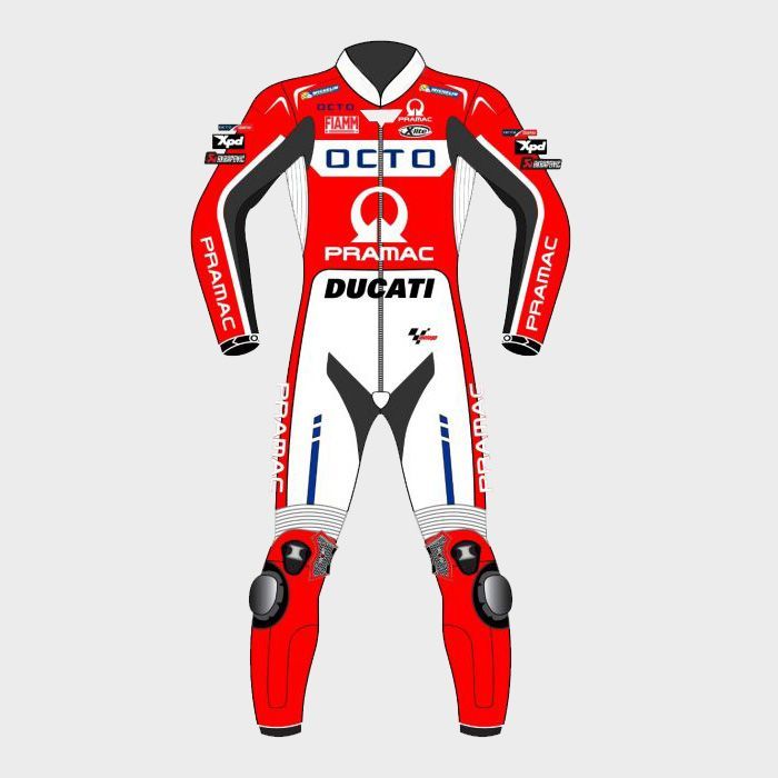 Leather MotoGP Ducati Suit with CE AAA-approved Protection