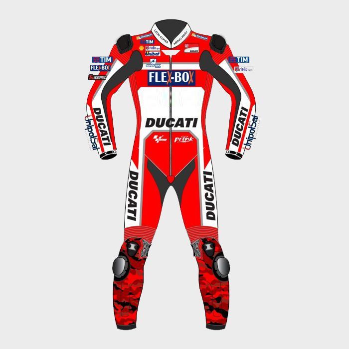 Leather MotoGP Ducati Suit with CE AAA-approved Protection