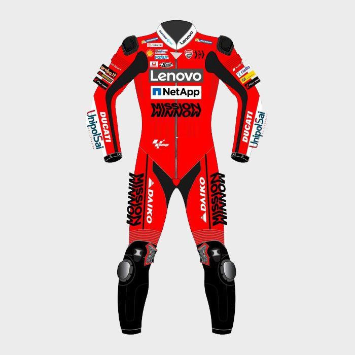 Leather MotoGP Ducati Suit with CE AAA-approved Protection