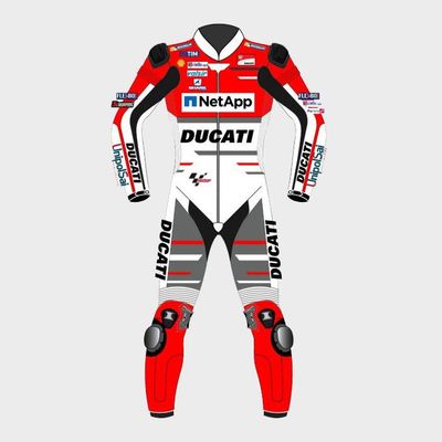 Leather MotoGP Ducati Suit with CE AAA-approved Protection