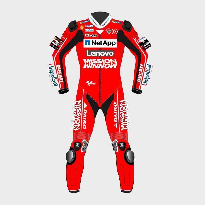 Leather MotoGP Ducati Suit with CE AAA-approved Protection