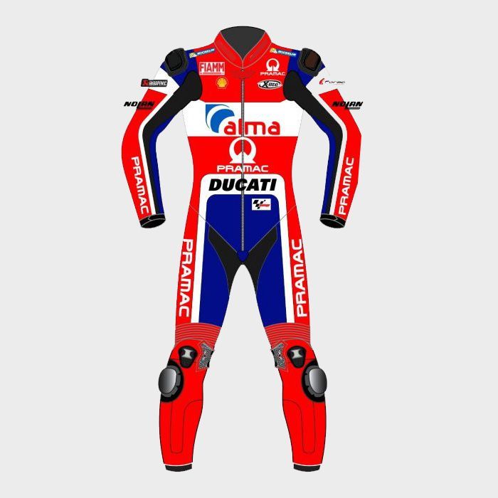 Leather MotoGP Ducati Suit with CE AAA-approved Protection
