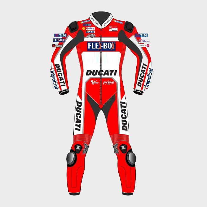 Leather MotoGP Ducati Suit with CE AAA-approved Protection
