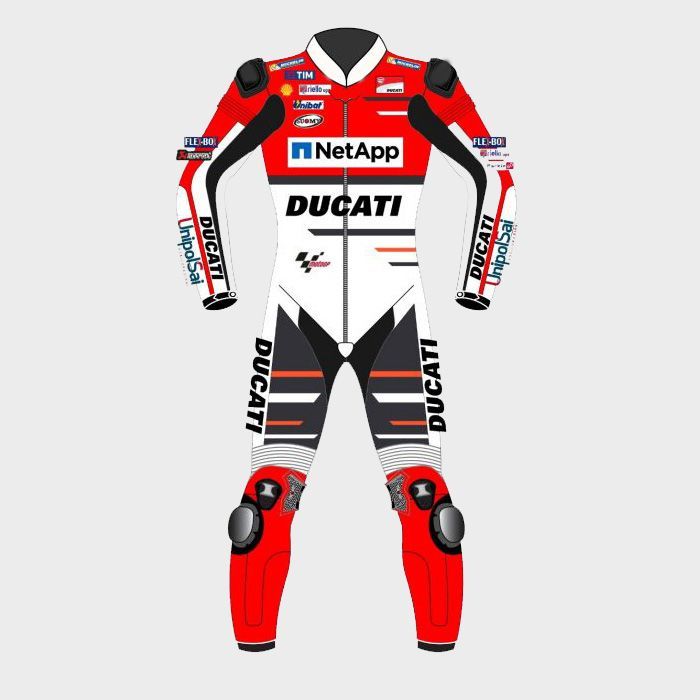Leather MotoGP Ducati Suit with CE AAA-approved Protection