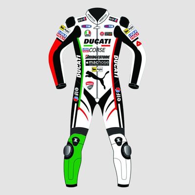 Leather MotoGP Ducati Suit with CE AAA-approved Protection