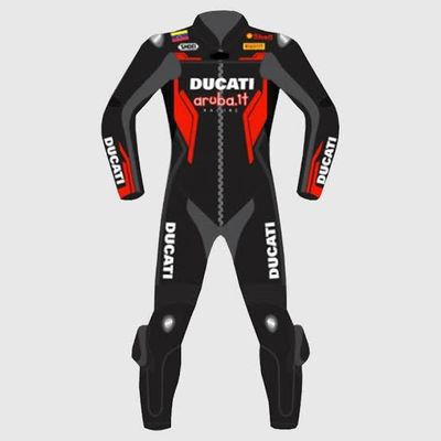 Leather MotoGP Ducati Suit with CE AAA-approved Protection