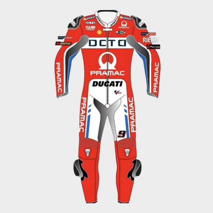 Leather MotoGP Ducati Suit with CE AAA-approved Protection