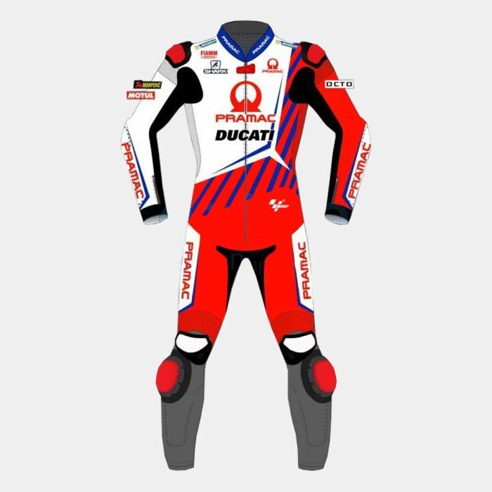 Leather MotoGP Ducati Suit with CE AAA-approved Protection