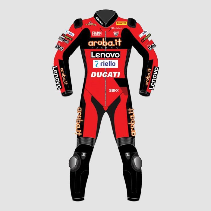 Leather MotoGP Ducati Suit with CE AAA-approved Protection