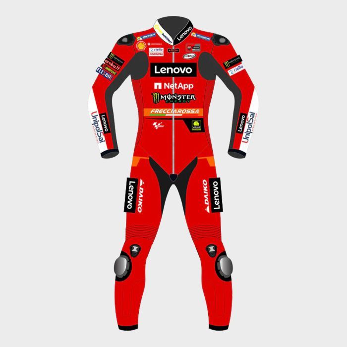 Leather MotoGP Ducati Suit with CE AAA-approved Protection