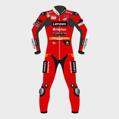Leather MotoGP Ducati Suit with CE AAA-approved Protection