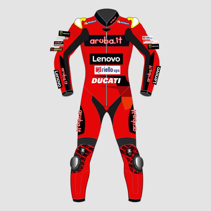 Leather MotoGP Ducati Suit with CE AAA-approved Protection
