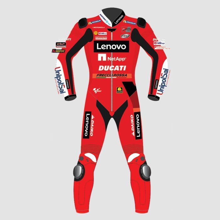Leather MotoGP Ducati Suit with CE AAA-approved Protection